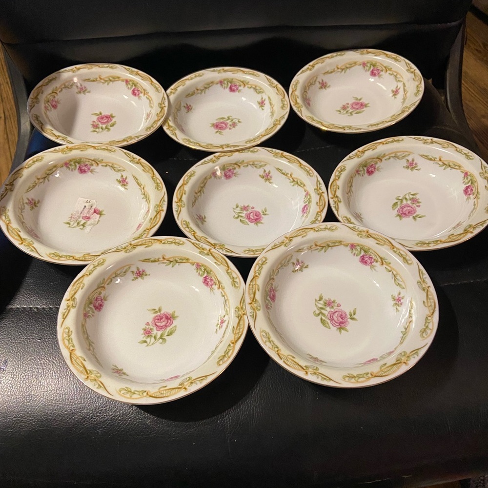 Orion Fine China Vintage 5 1/2" Desert Bowl Made In  Occupied Japan Lot Of 8
